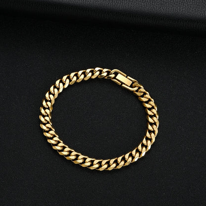 Guld och Svart Cuban Chain Armband Mode Smycke för Män