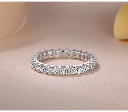 Silver Ring för Kvinnor – Cubic Zirconia med Diamantdesign