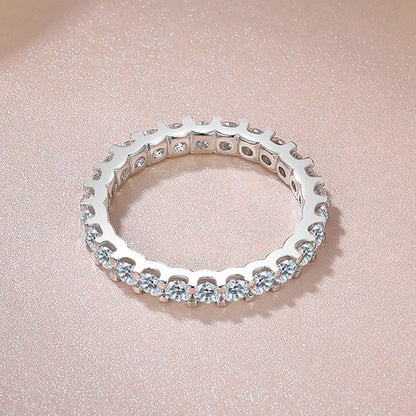 Silver Ring för Kvinnor – Cubic Zirconia med Diamantdesign