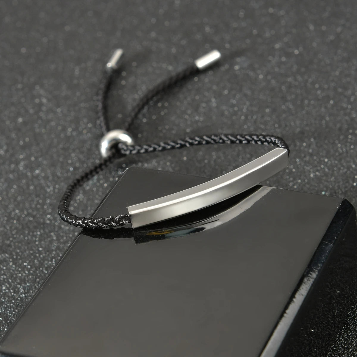 Guld Färgad Armband Stål, Tjock Hand Chain och Blank Bar, Smycke för Män och Kvinnor