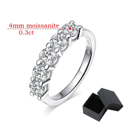 Bröllopsring för Kvinnor – 1.5CT Diamantmatchande Sten, S925 Sterling Silver