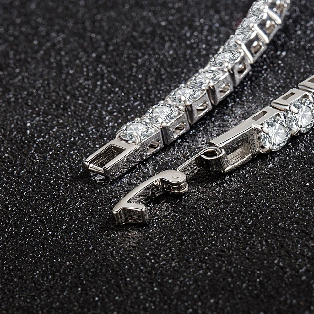 Diamond Luxury Armband—Funklande Diamanter i 925 Sterling Silver