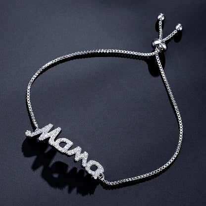 Exklusivt 'Mama' Bokstavsarmband för Kvinnor – med  silver och Guld