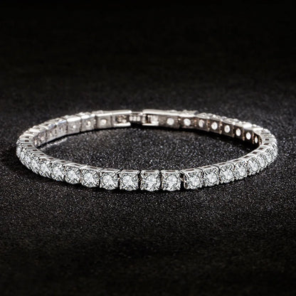 Diamond Luxury Armband—Funklande Diamanter i 925 Sterling Silver