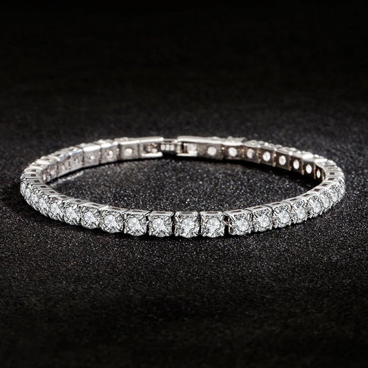 Diamond Luxury Armband—Funklande Diamanter i 925 Sterling Silver