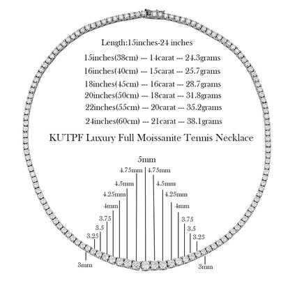 Halsband med  Graderade Diamanter 3-5mm i 925 Sterling Silver och 18K Guldplätering