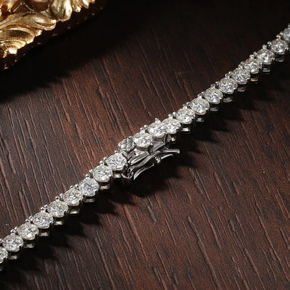 Luxury Moissanite Halsband med 925 Sterling Silver och 18K Vit Guld