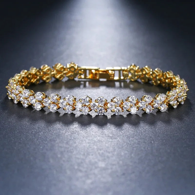 Luxury Armband Delikat Lab-Diamant med - Guld och Silver