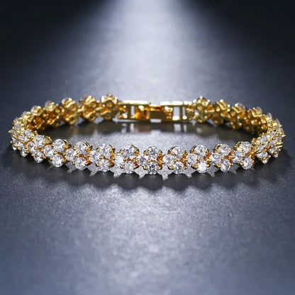 Luxury Armband Delikat Lab-Diamant med - Guld och Silver
