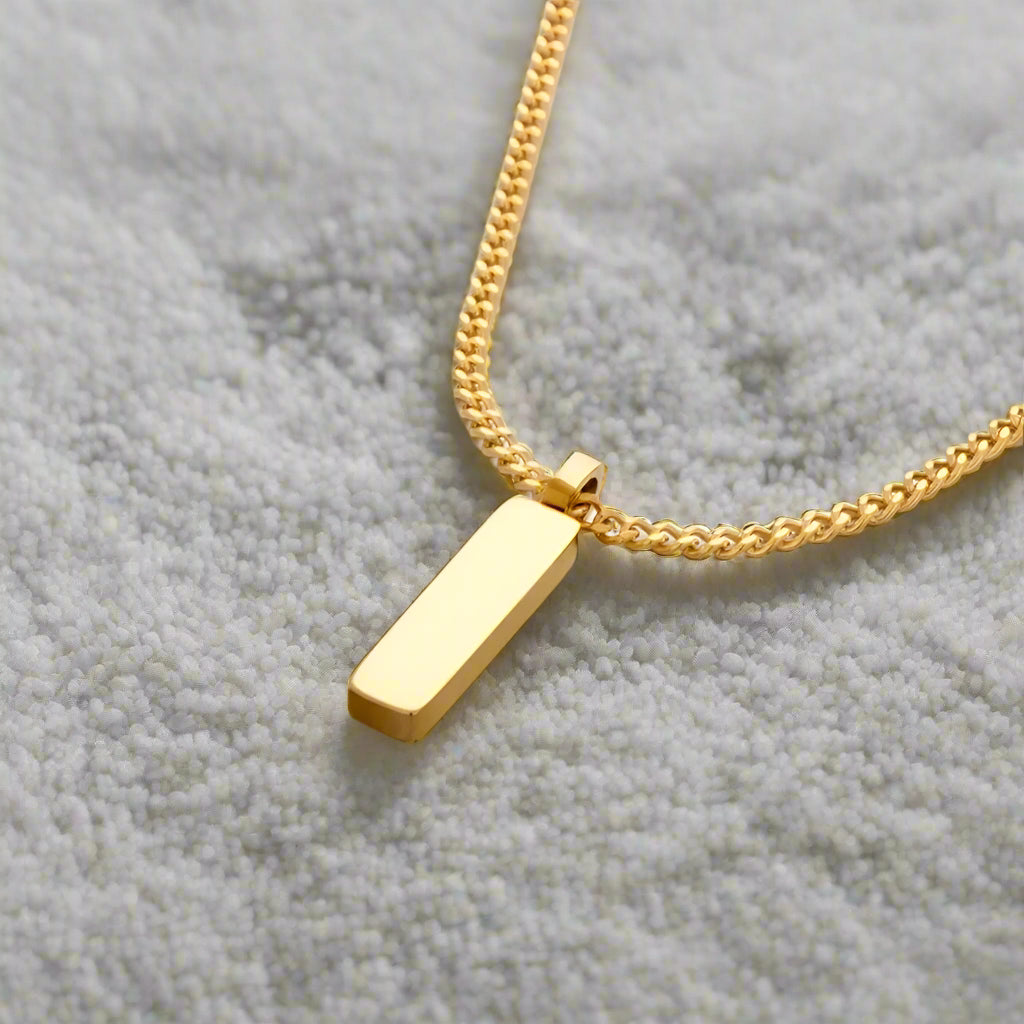 Rostfritt 18K Guldplätering gold och silver Halsband för Män – Enkel och Modig Cuban Chain