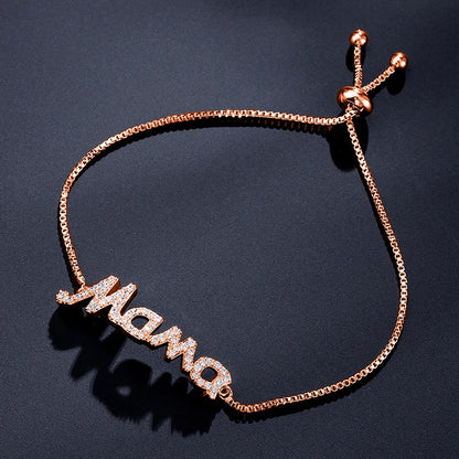 Exklusivt 'Mama' Bokstavsarmband för Kvinnor – med  silver och Guld