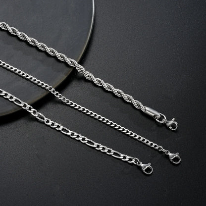925 Sterling Silver Punk Chain Armband för Män och Kvinnor