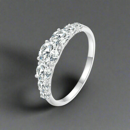 VVS1 EX Moissanite Ring – Delikat Diamant, 925 Sterling Silver för Kvinnor