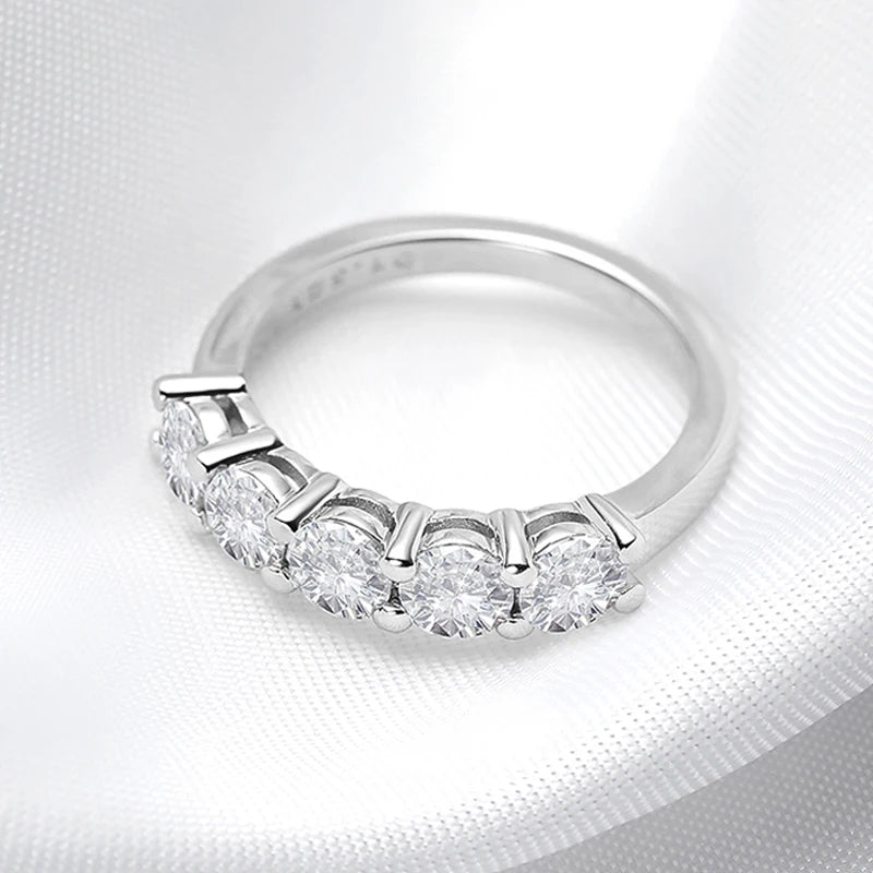 Bröllopsring för Kvinnor – 1.5CT Diamantmatchande Sten, S925 Sterling Silver