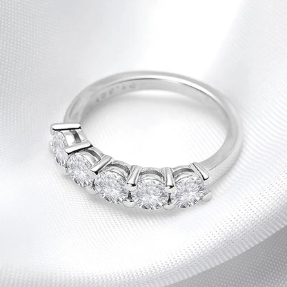 Bröllopsring för Kvinnor – 1.5CT Diamantmatchande Sten, S925 Sterling Silver