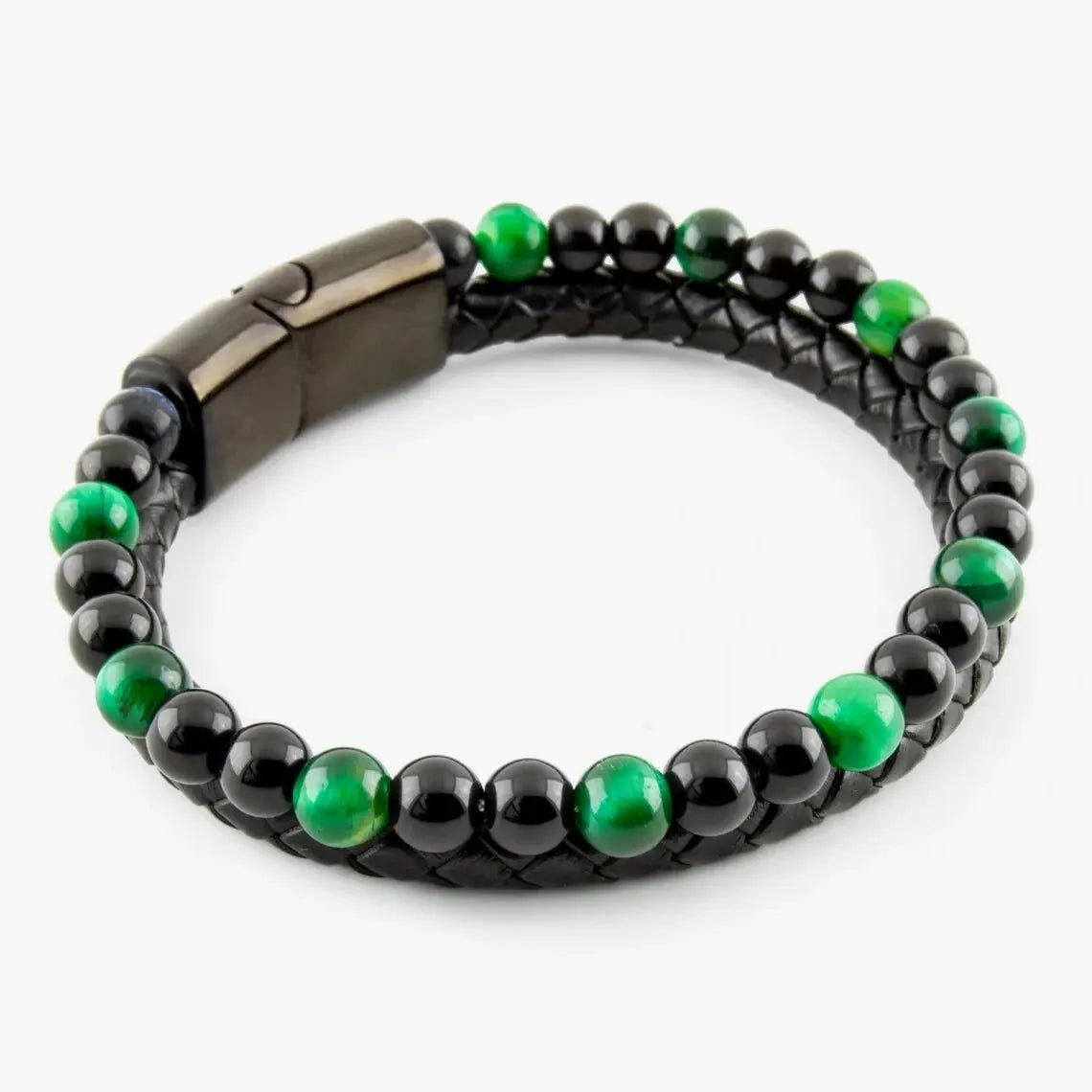 Armband – Tiger Eye och Lava Sten Beads, Smycke för Män och Kvinnor