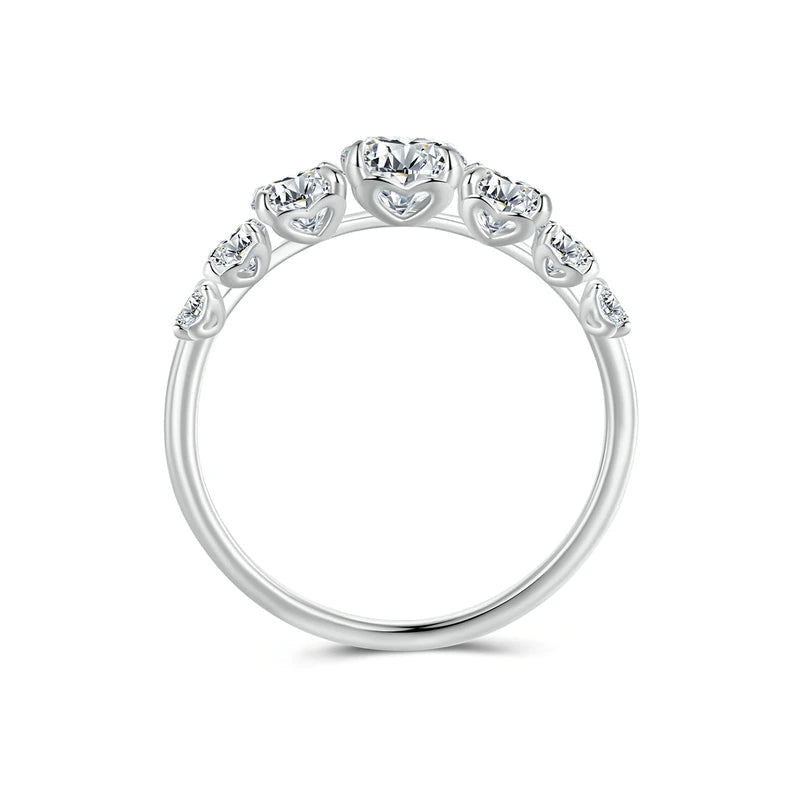 VVS1 EX Moissanite Ring – Delikat Diamant, 925 Sterling Silver för Kvinnor