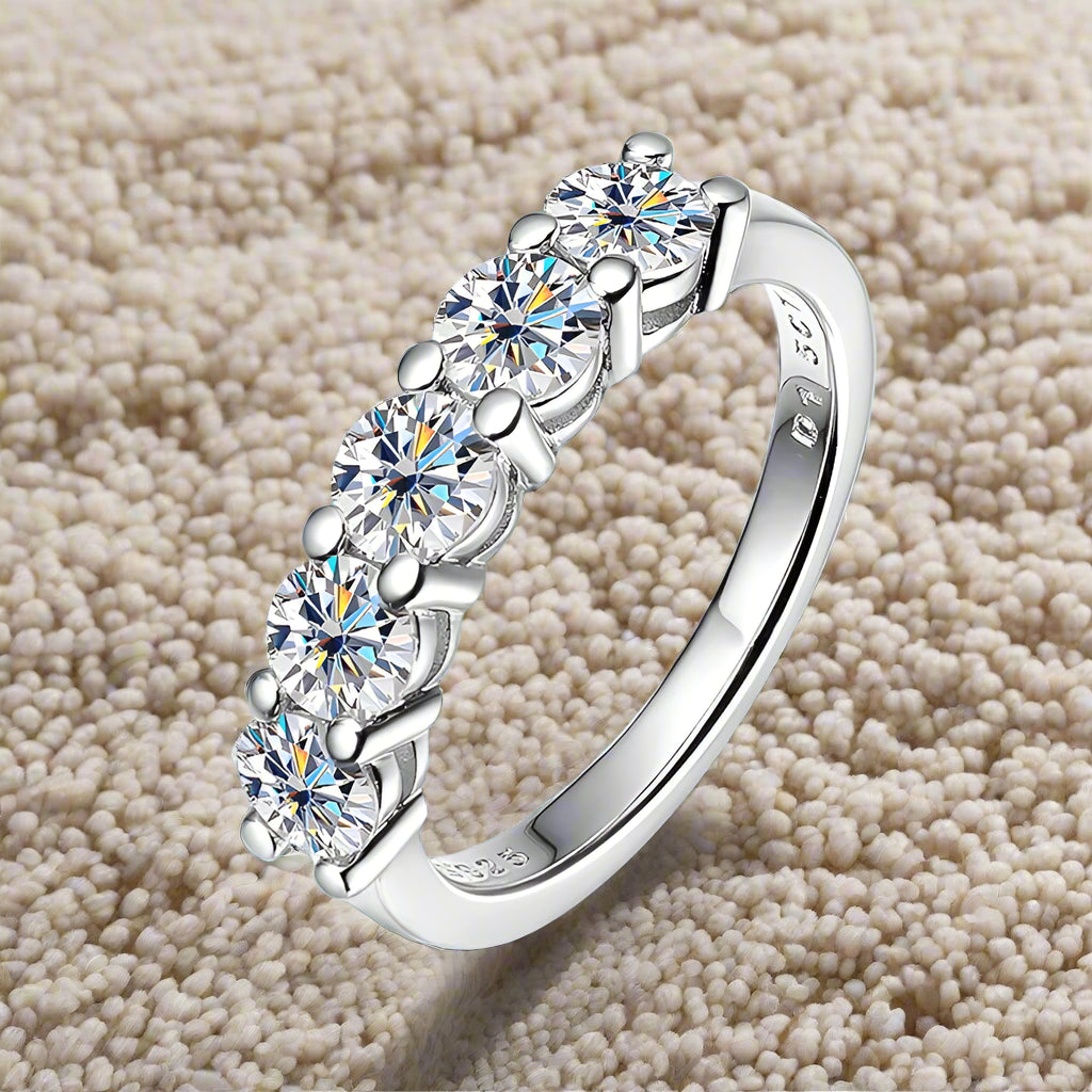 Bröllopsring för Kvinnor – 1.5CT Diamantmatchande Sten, S925 Sterling Silver
