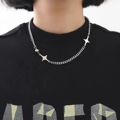 Trendig Star Hollow Choker Halsband – Enkel Pendantsmycke för Kvinnor och Män