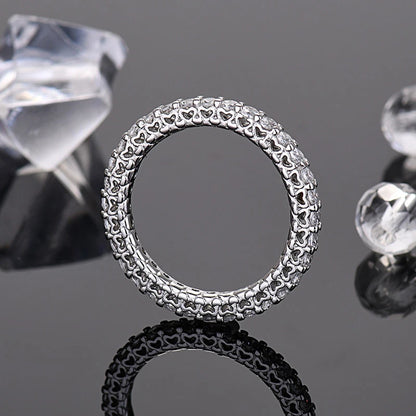 Silver Ring för Kvinnor – Cubic Zirconia med Diamantdesign