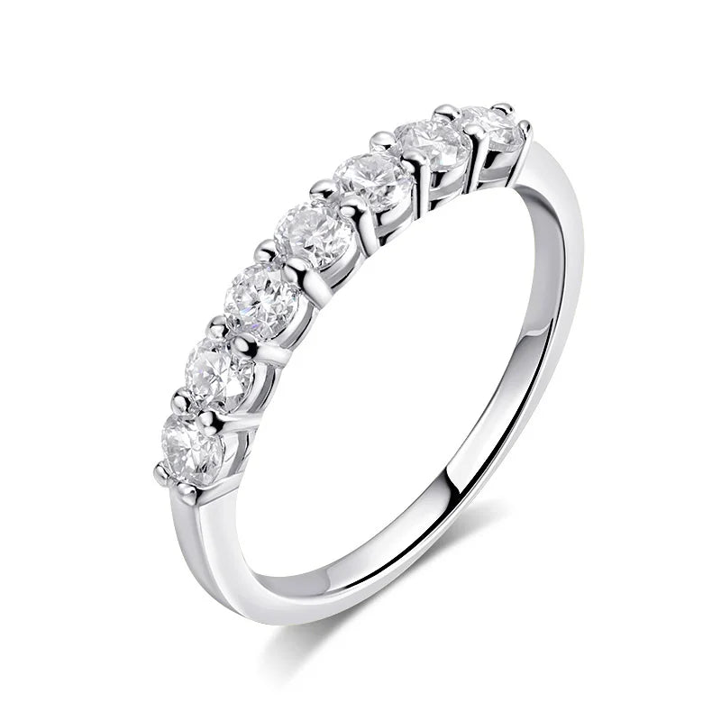 Moissanite Ring för Kvinnor med S925 Silver och 18K Guldplätering