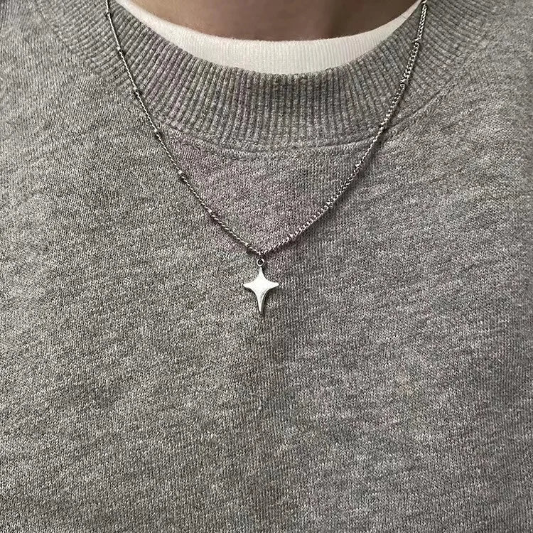 Trendig Star Hollow Choker Halsband – Enkel Pendantsmycke för Kvinnor och Män