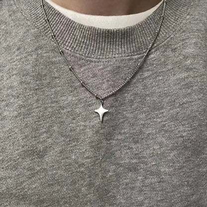Trendig Star Hollow Choker Halsband – Enkel Pendantsmycke för Kvinnor och Män