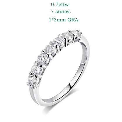 Moissanite Ring för Kvinnor med S925 Silver och 18K Guldplätering