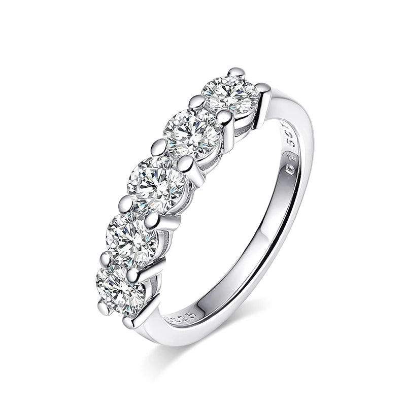Bröllopsring för Kvinnor – 1.5CT Diamantmatchande Sten, S925 Sterling Silver