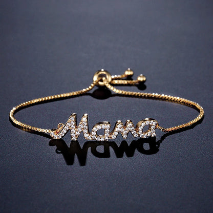 Exklusivt 'Mama' Bokstavsarmband för Kvinnor – med  silver och Guld