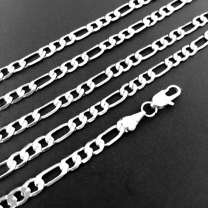 925 Sterling Silver Halsband – 2-12mm Bredd, 40-75cm Längd,, Smycke för Män