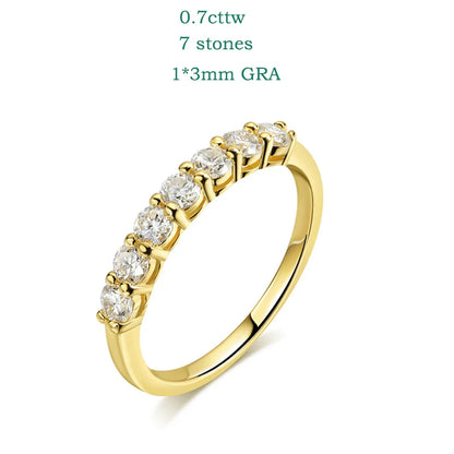 Moissanite Ring för Kvinnor med S925 Silver och 18K Guldplätering